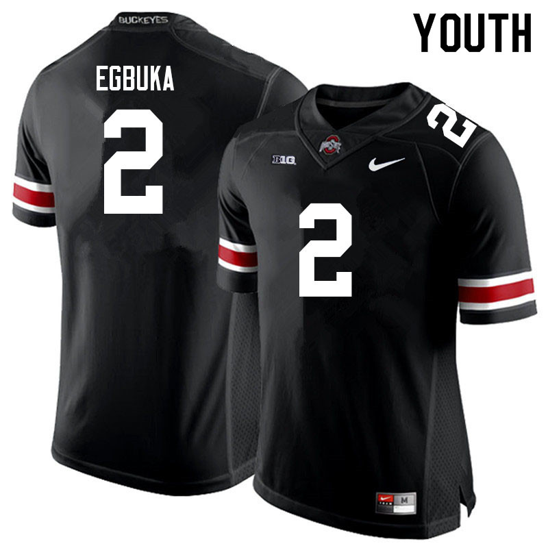 Youth #2 Emeka Egbuka Ohio State Buckeyes College Football Jerseys Sale-Black